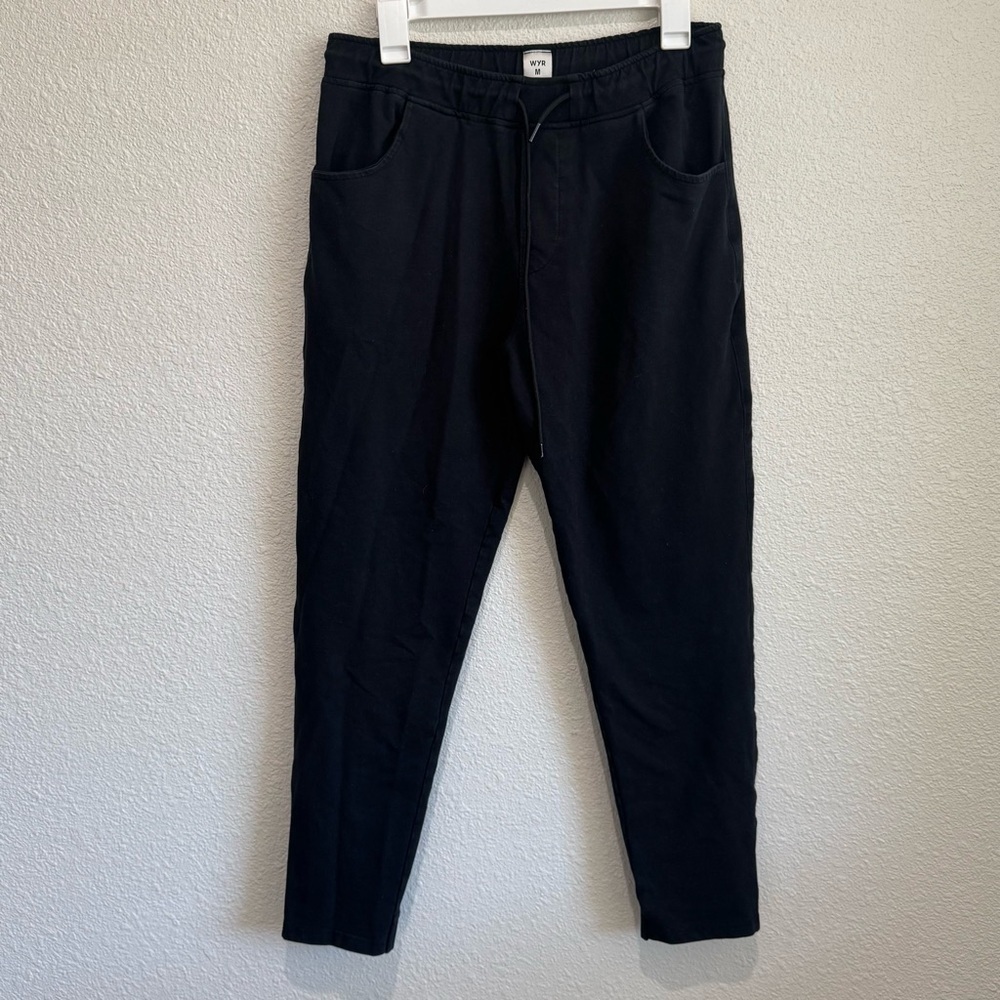 WYR Wear Medium Men's No-Sweat Slim Fit Jogger Chino Pants Black Athletic Casual